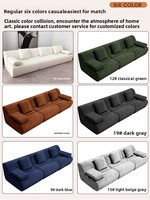AntNovelty Bambus-Samt Modulares Sofa 2 3 4 Sitzer Vakuumkomprimiert Wohnzimmer Großhandel MOQ 1 Set September-Angebot