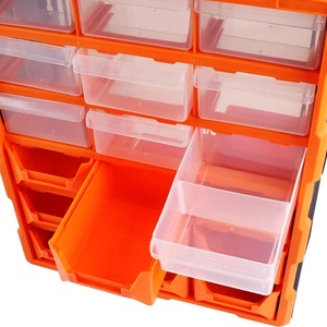 Drawer Parts Storage Bin <b>Cabinet</b> <b>Tool</b> Box Chest Plastic Organiser With Divider in Each Drawer - Product Image 4