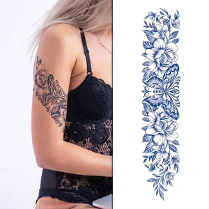 MOONLIGHT Nouveaux autocollants de <span class=keywords><strong>tatouage</strong></span> <span class=keywords><strong>semi</strong></span>-permanents à base de jus végétal pour bras, imperméables, résistants à la transpiration, forme géométrique, <span class=keywords><strong>tatouage</strong></span> personnalisable - Product Image 3