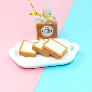 1:12 Scale Dollhouse Miniature Food Bread Toast Dolls Kid Kitchen Accessories 4 Bags/Set Resin Toys