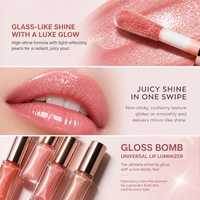 Brillo Labial Personalizado con Tu Logotipo, Brillo Labial Líquido Brillante y Voluminizador de Larga Duración, Vegano, Cruelty Free, Aceite Labial para Maquillaje
