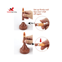 Main d'entraînement pour la pratique de la manucure, marron, pour ongles en acrylique, flexible, articulée, réglable, portable, en ABS, pour commande en gros et assortie, prête à l'emploi (RTS)