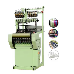 Factory direct sale weaving narrow fabric needle loom,elastic lace making braid machine