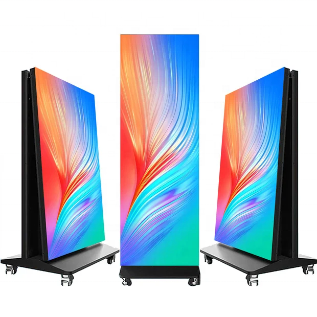 US in Stock P1.86 GOB Foldable LED Poster Display with Cascade Connection 600nits Brightness for Indoor Advertising & Exhibition