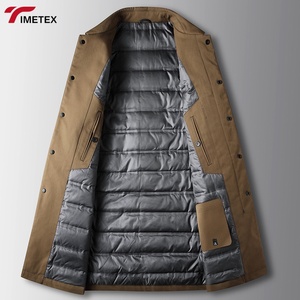 TIMETEX hommes 2025 automne-hiver mi-long Trench-coat épais doublure intérieure chaud confortable vêtements d'extérieur pour les jeunes - Product Image 5