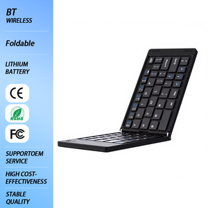 لوحة مفاتيح بلوتوث نحيفة للغاية قابلة للطي، مفاتيح مقصية، قابلة لإعادة الشحن عبر Type-C، صامتة، متعددة الأجهزة، مناسبة للابتوب والتابلت والمكتب والسفر - Product Image 1