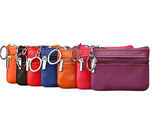 Mini monedero de bolsillo multifunción de cuero, billetera para tarjetas, monedero de mano con cremallera, bolso de mano de moda, bolso de polietileno, dinero para 2 días - Product Image 1