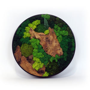 プレディメイドカスタムオフィスデコレーション3Dリアルナチュラルモスウォールアートフレーム安定化保存モスウォールパネル - Product Image 2