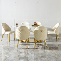 Chaise de salle à manger de restaurant américain moderne, chaise de cuisine médiévale, design italien de luxe, cuir, velours, chaise de salle à manger élégante