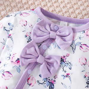 Ensemble de vêtements pour bébé nouveau-né 0-24 mois en coton pour bébé fille et garçon, barboteuse à manches longues, body pour tout-petit - Product Image 5