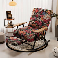 Fauteuil à bascule pliable en acier avec fonction de couchage pour chambre à coucher, salon, bureau à domicile, hôpital, extérieur