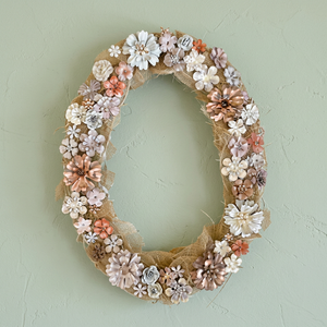 Corona Floral Hecha a Mano, Flores Decorativas de Forma Ovalada, Sin Iluminación, Artesanía para Bodas, Decoración de Pared para el Hogar, Estilo Rústico - Product Image 3