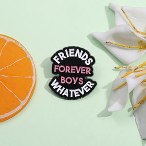 Amici per sempre ragazzi <span class=keywords><strong>qualunque</strong></span> spilla in smalto cartone animato BFF spilla in metallo accessori per il migliore amico zaino distintivo con risvolto gioielli per regalo - Product Image 4