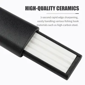 Lushahzer ที่เหลาเบ็ดตกปลาแบบยืดหดได้ตะขอตกปลาขนาด85มม. 23ก. เครื่องมือลับคมตะขอตกปลาร่องเหลา - Product Image 6