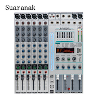 Console de mixage audio professionnelle Light 6, 6 canaux avec égaliseur intégré, 99 DSP, écran LCD, contrôleur DJ pour karaoké