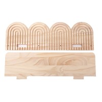 Rak Pot Bunga Dinding Kayu Solid 5 Lapis Desain Minimalis Modern Terbaru