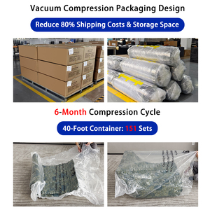 Foshan Emballage sous vide d'usine canapé nuage désossé en forme de <span class=keywords><strong>L</strong></span> compressé canapé modulable rembourré avec pouf - Product Image 5