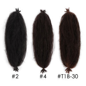 Orientfashion Pre-Gescheiden Afro Kinky Marley Vlechten Haar Lente Afro Twist Gehaakt Haar Vlechten - Product Image 3