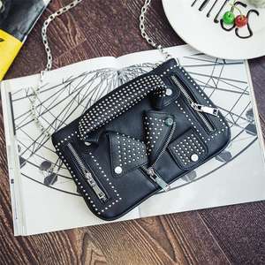 Bolso cruzado de piel sintética con remaches Punk para mujer, bandolera pequeña con forma de chaqueta, gran oferta, <span class=keywords><strong>2022</strong></span> - Product Image 3
