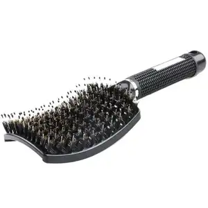 New Arrivals Colors Customized Curved Vented Detangling Wave Brush Boar Bristle Hair Brush