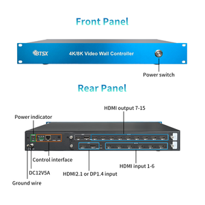 Contrôleur de mur vidéo 2x5 4K 8K pour configurations LCD 2.1 et DP 1.4, OEM pour utilisation intérieure/extérieure dans les magasins de détail et les entreprises en libre-service - Product Image 3