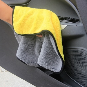 Serviettes de lavage de voiture 1000gsm jaune gris <span class=keywords><strong>orange</strong></span> personnalisé épaissir peluche corail <span class=keywords><strong>serviette</strong></span> de lavage de voiture microfibre chiffon de nettoyage de voiture - Product Image 6