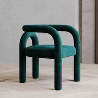 Chaise de salle à manger moderne design de luxe en tissu Mobilier de salon Chaise longue Fauteuil d'appoint simple Chaise de détente canapé