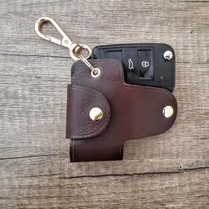 Retro PU leather <b>car</b> <b>key</b> pouch, creative portable waist-mounted <b>key</b> <b>ring</b>, portable <b>key</b> organizer, <b>key</b> cover. - Product Image 2