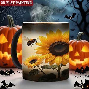 Custom Magic Mug Frosted Black 11oz <b>Ceramic</b> Heat Sensitive Blank <b>Cup</b> Birthday Theme - Product Image 6