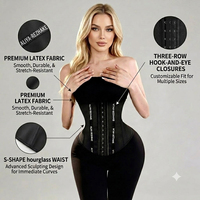Faja Reductora de Látex para Mujer, Moldeadora de Cuerpo con Control de Abdomen y 19 Varillas de Acero, Transpirable, Envío Rápido