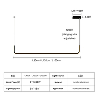 Luminaire d'Îlot de Cuisine Moderne Minimaliste, Suspension Linéaire en Acrylique pour Salle à Manger, Plafonnier LED, Lustre Pendule