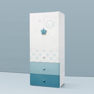 <span class=keywords><strong>Armoire</strong></span> de rangement en plastique à 4 niveaux avec motif d'ours de dessin animé, pour les jouets des enfants - Product Image 5