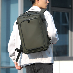 <b>Laptop</b> <b>Backpack</b> 14 Inches Waterproof Large Capacity Casual Travel Youth Male Solid Color Gray And Black - Product Image 1