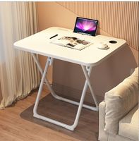 Bureau d'ordinateur pliable simple, bureau de maison ou de bureau avec pieds en forme de X, table d'écriture portable pour petits espaces, salle d'étude, chambre à coucher
