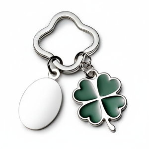 Portachiavi a Quadrifoglio Promozionale con Moschettone Senza Confezione - Product Image 2