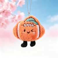 Pendentif en peluche original et mignon sur le thème des ballons de sport, porte-clés pour sac à dos féminin, breloque football, petite poupée en peluche pour la décoration de sac