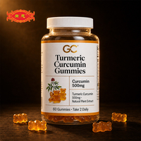 Gummies au Curcuma et à la Curcumine 500mg Extrait Végétal Naturel Antioxydant Adulte 60 Unités OEM ODM Marque Privée Formule Personnalisée