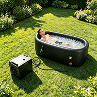 Baignoire à glace gonflable en PVC OEM/ODM en gros avec refroidisseur pour piscine, plage et fête estivale
