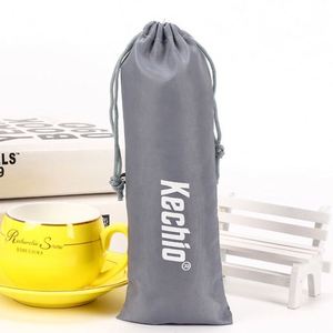 Sac en nylon gris imperméable personnalisé, avec logo sur mesure, pour écouteurs, enregistreur vocal, recyclable, réutilisable, portable, léger - Product Image 6