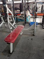 Banc de musculation commercial XinRui, équipement de gym, banc plat en acier inoxydable et caoutchouc, capacité de charge de 80 kg, certifié CE