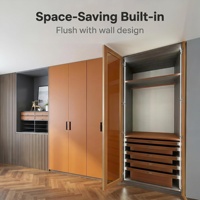 Armoire en cuir de qualité supérieure, finition cuir, écologique, silencieuse, meubles de rangement pour chambre à coucher