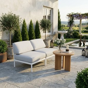 Juego de Muebles de Patio Minimalistas Grises Certificados por OEM, Estructura de Aluminio con Recubrimiento en Polvo, Sofás de Jardín, Mesa de Madera de Vietnam - Product Image 6