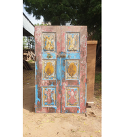 Porte Vintage en Bois Massif sculptée à la Main Ornée pour Intérieur Moderne/Extérieur Usage Domestique pour Salon Chambre à Coucher Industrielle Ferme