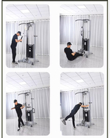 Entraîneur fonctionnel de gymnastique multiposte commerciale avec poulie haute basse à portique latéral simple Pec Fly/arrière Delt
