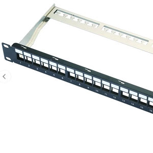 Panel de Conexiones para Montaje en Rack, Cat6 RJ45, 24 Puertos Ethernet, Panel de Conexiones para Computadora, Montaje en Rack 1U - Product Image 1