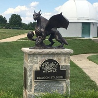 Statue de dragon en bronze, grande usine, personnalisée, de qualité supérieure, décor de parc aquatique