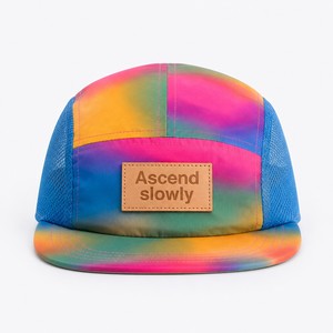 Casquette de sport unisexe 5 panneaux en cuir avec logo personnalisé T&L, ajustable, imperméable et respirante en tissu mesh pour adultes, usage extérieur, vente en gros - Product Image 2
