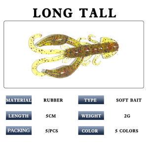 Señuelo de Pesca TOPIND de Silicona con Sabor a Pescado, Cola Rizada, Camarón Falso, <span class=keywords><strong>Langosta</strong></span>, Cebo Suave, Simulación de <span class=keywords><strong>Insecto</strong></span> - Product Image 3