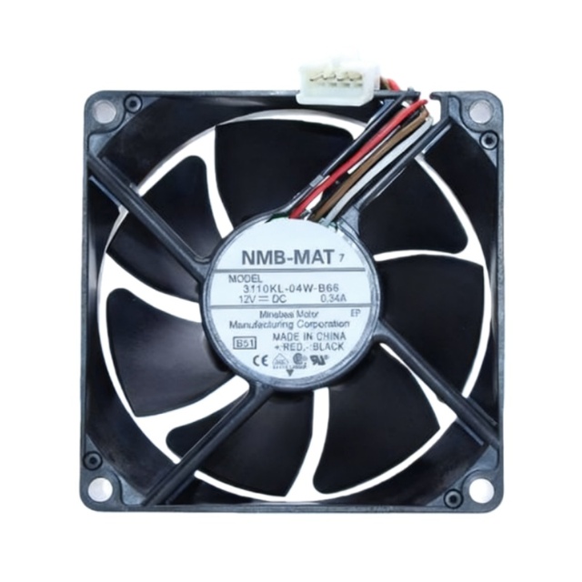 NMB 3110KL-04W-B66 Meibei 12V=DC 0.34A 8025 Brand New Original 8cm Cooling Fan