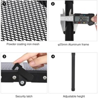 4.4FT Portable Pliable Métal Grill Table Hauteur Réglable Léger Table Extérieure Extension Conseil pour Camping Plage Barbecues